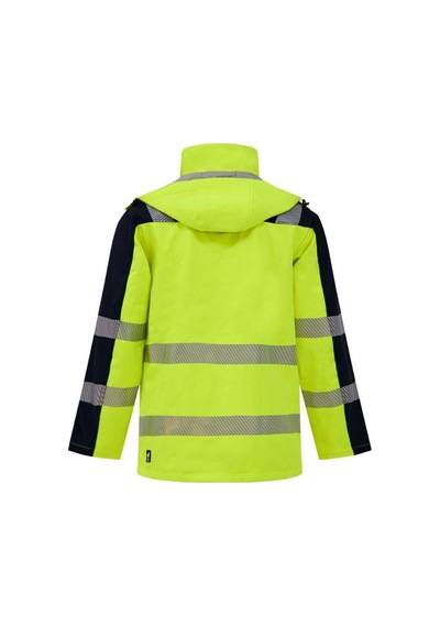 Softshell Kırçıllı Reflektörlü Parka İş Montu Sarı Sarı