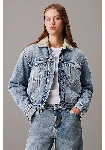 Regular Sherpa Denım Jacket Denım Mavi
