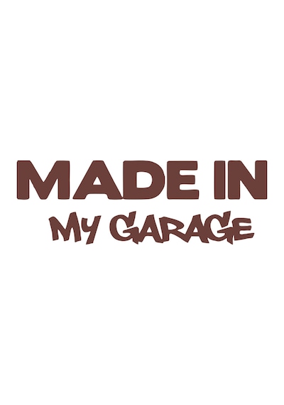 Made In My Garage Araba Stickeri 17x17 Cm Kahverengi