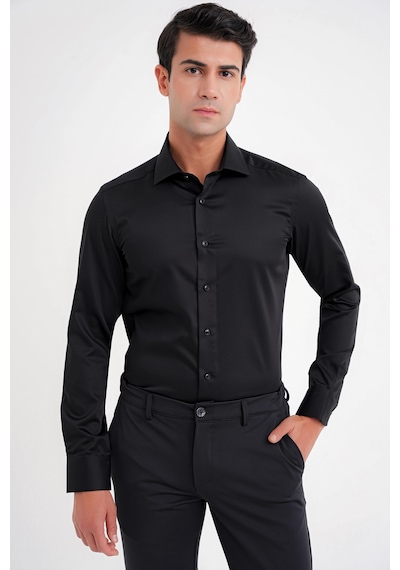 Efor Slim Fit %100 Pamuk Non Iron Kumaş Klasik Siyah Gömlek Gk 734 Siyah Efor Slim Fit %100 Pamuk Non Iron Kumaş Klasik Siyah Gömlek Gk 734 Siyah