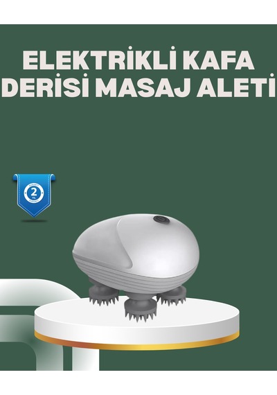 Derin Masaj Sağlayan Elektrikli Kafa Masaj Aleti Sarı