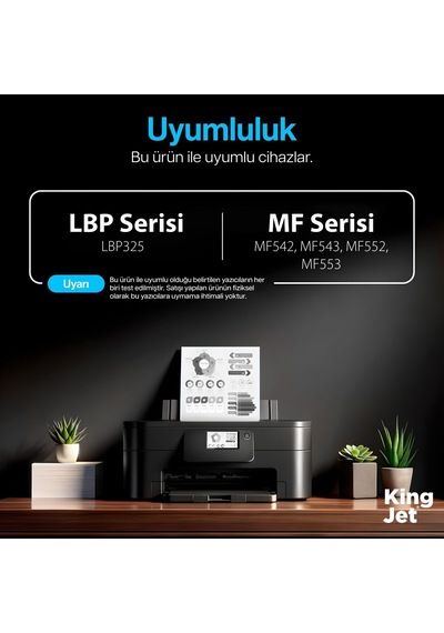 Kingjet Canon Uyumlu Mf553 Standart Kapasiteli 2'li Paket Uyumlu Toner Çipli Crg056
