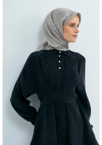 Armine İpek Eşarp 2026 Yaz - 9522-82 Koyu Taş Twill