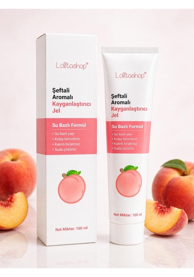 Şeftali Aromalı Su Bazlı Ekstra Kayganlaştırıcı Jel 100 Ml Yenilebilir Şeftali Hazzı Aromalı Kaydırıcı Jel
