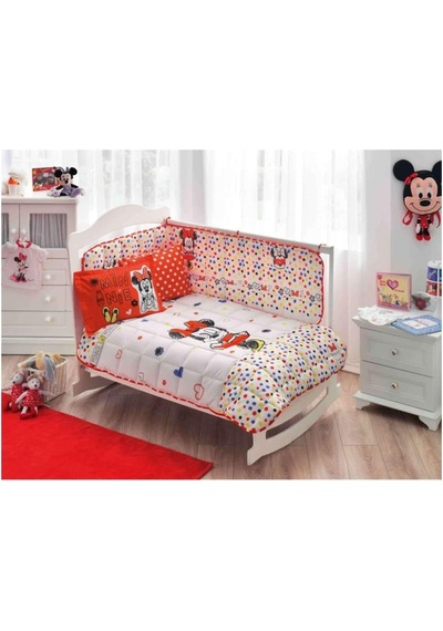 Taç Tek Kişilik Disney Minnie Skecth Baby Ranforce Uyku Seti