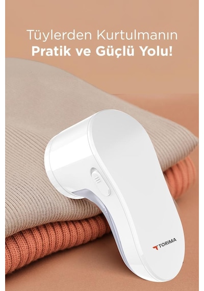 Torima 708 Exstra Bıçaklı Şarjlı Tüy Temizleme Ve Tiftik Temizleme Makinesi Beyaz