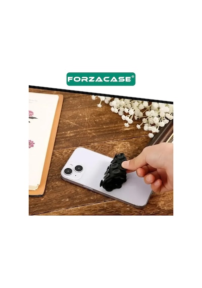 Forzacase Çift Taraflı Silikon Vakumlu Eller Serbest Cep Telefon Tutacağı Yuvarlak - Fc1108 Pembe
