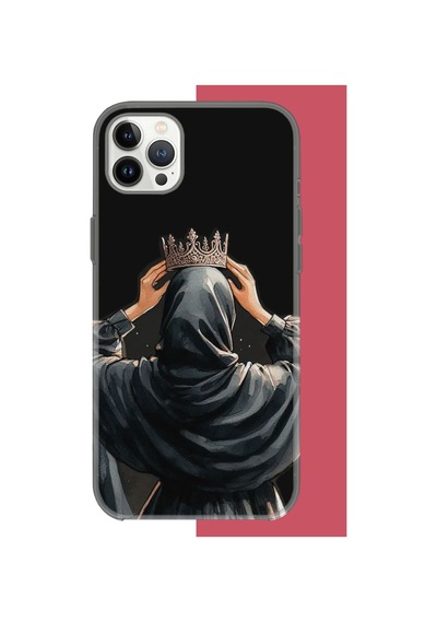 Apple iPhone 12 Pro Max Uyumlu Taç Uv Baskılı Silikon Kılıf Renkli