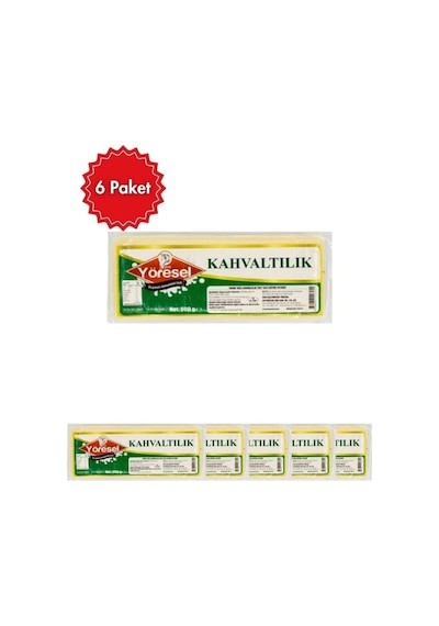 Has Yöresel Tost Kaşar 600 G X 6 Adet Tost Ve Kahvaltılık Peynir Erime Özellikli
