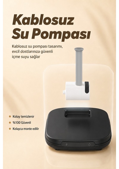 Pwf 2150 Akıllı Otomatik Sensörlü Kedi Köpek Paslanmaz Çelik Su Çeşmesi 2,5l - Petmate Flowsense - Siyah