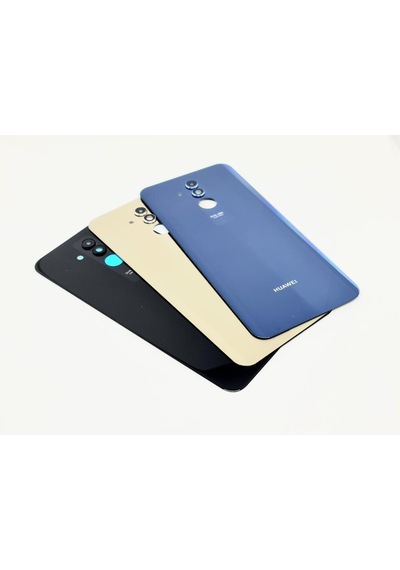 Tkgz Mate 20 Lite Arka Pil Batarya Kapağı (Kamera Lensli Cam) (508873727) Altın