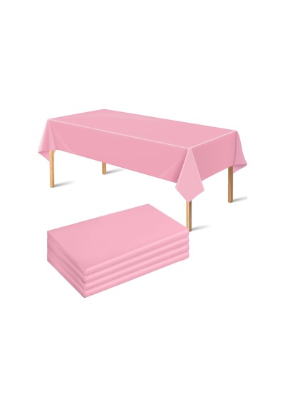 Masa Örtüsü Baskısız Pembe Doğum Günü, Mevlit, Partiler İçin Masa Örtüsü 120x180 Tüm Yaşlar