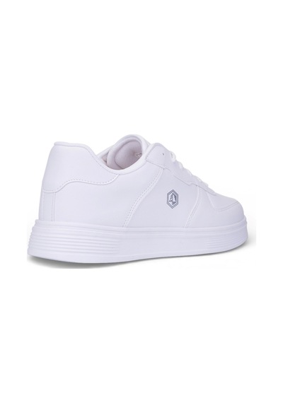 Nstil Unisex Spor Ayakkabı Rahat Yumuşak Taban Kaymaz Günlük Bağcıklı Sneaker 408 Beyaz