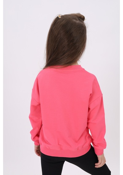 Toontoy Kız Çocuk Relax Fit Bisiklet Yaka Düşük Omuz Nakış Baskılı Sweatshirt - 2 İplik Fuşya Toontoy Kız Çocuk Relax Fit Bisiklet Yaka Düşük Omuz Nakış Baskılı Sweatshirt - 2 İplik Fuşya