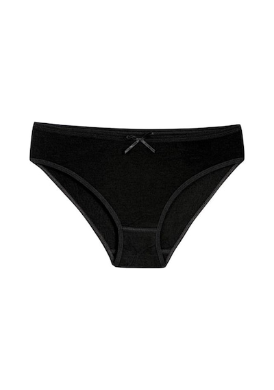 Kit İç Giyim Yıldız 7'li Bambu Penye Kadın Bikini Model Külot Siyah