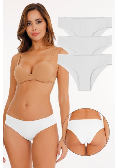 Sensu Kadın Lazer Kesim Düşük Bel Beli Lastikli Külot 3'lü Paket Set Beyaz Beyaz Sensu Kadın Lazer Kesim Düşük Bel Beli Lastikli Külot 3'lü Paket Set Beyaz Beyaz