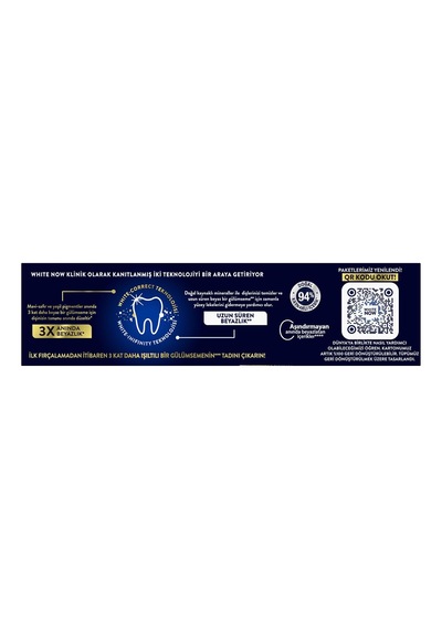 White Now Diş Macunu Gold 3 Kat Işıltı 75 Ml