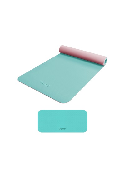 Gymo Ekolojik 6mm Tpe Yoga Matı Pilates Minderi Diz Dirsek Koruyucu Matlı Set Nane Yeşili Yeşil