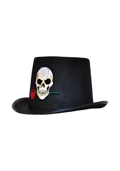 Halloween Cadılar Bayramı Kuru Kafa Figürlü Lüks Şapka