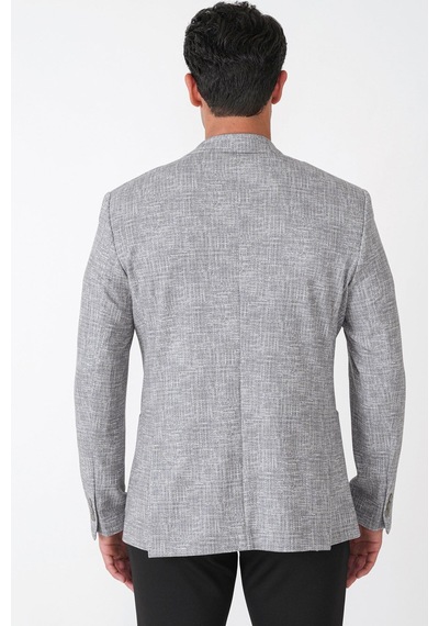 Comfort Fit Torba Cep Esnek Pamuklu Nefti Blazer Ceket C 740