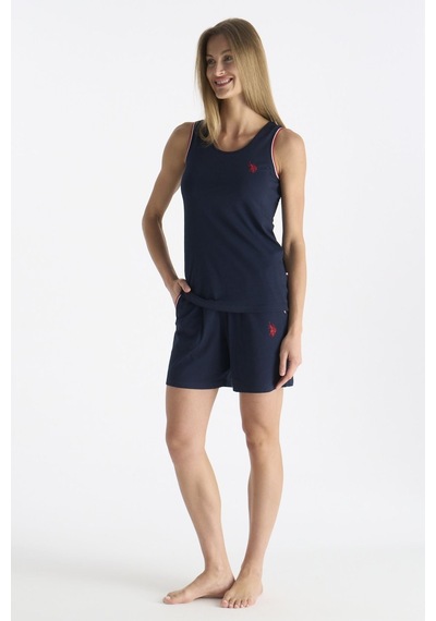 U.S. Polo Assn. U.s Polo Assn. 20205 Kadın Kalın Askılı Şortlu Pijama Takımı-lacivert