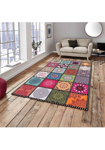 Ideal Kadife 4 M2 Ve 6 M2 Seçenekli Lastikli Halı Örtüsü 317 Antrasit