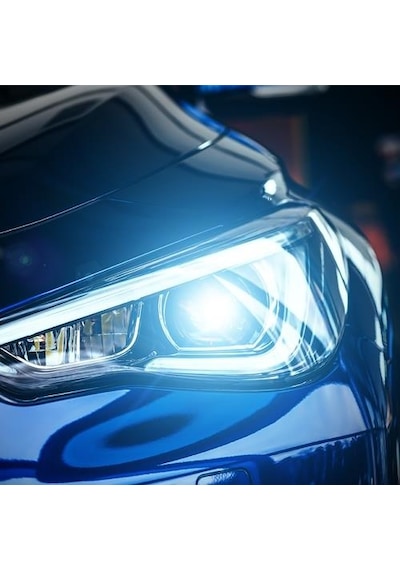12V H4 Beyaz Işık Ampul Wolfram Sky Blue 5500K Takım - 2 Adet