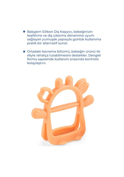Babyjem Silikon Kolay Kavrama Diş Kaşıyıcı Soft Somon