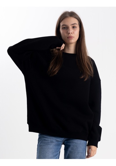 Unisex Siyah Sweatshirt Oversize Siyah