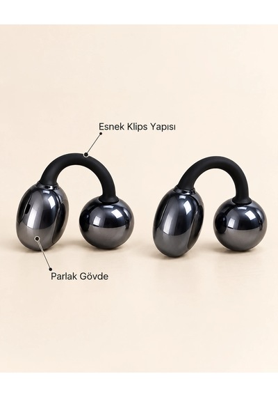 Mey İthalat Küpe Tipi Klipsli Bluetooth 6.0 Kulaklık 2500 Saat Bekleme Süreli Diğer