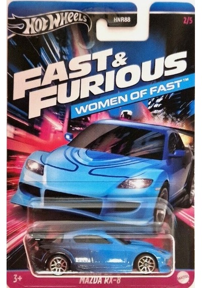 Hot Wheels Mazda Rx-8 Light Blue/black - Fast & Furious Woman 2/5