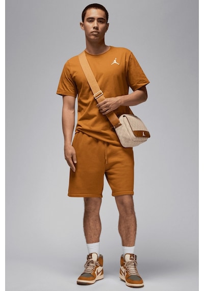 Nike Air Jordan Jumpman Ss Crew Mens Erkek Günlük Tişört Kahverengi