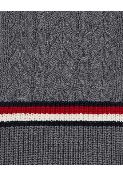 Tommy Hilfiger Th Premıum Cable Knı Erkek Gri Atkı