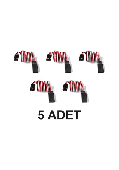 5 Adet Servo Motor Uzatma Kablosu 30cm Servo Kablo Uzatma Sg90 Mg90s Mg995 Mg996r Rc Uçak Robot Kol