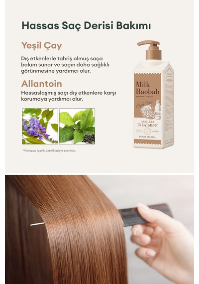 Yoğun Nemlendirici & Besleyici Saç Kremi Mılk Baobab High Cera Treatment Pear&freesia