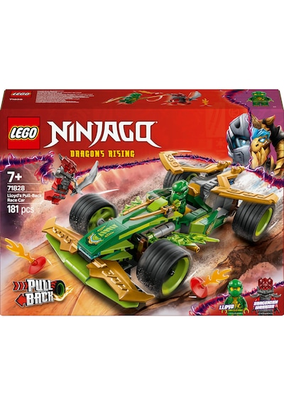 LEGO® NINJAGO® Lloyd’un Çek-Bırak Yarış Arabası 71828 - 7 Yaş ve Üzeri Çocuklar için Yaratıcı Oyuncak Yapım Seti (181 Parça)