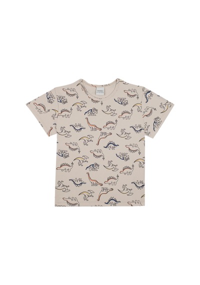 Antebies Organik Bej Dinazor Desenli Beli Lastikli Kısa Kollu Erkek Çocuk Pijama Takımı Krem Antebies Organik Bej Dinazor Desenli Beli Lastikli Kısa Kollu Erkek Çocuk Pijama Takımı Krem