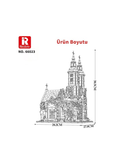 Reobrix Street View Of St. Andrew's Church İn Poland 66023 Brick Yapım Seti