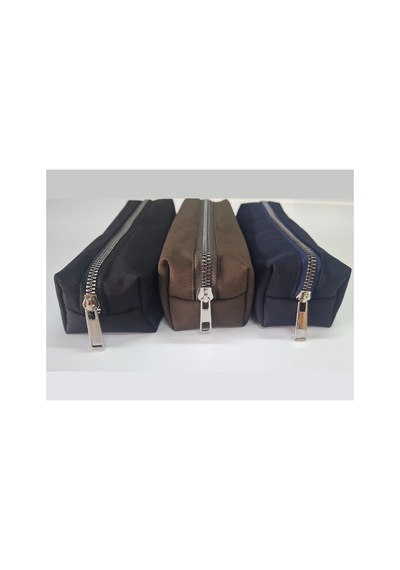 Kalemlik 3lü Set/paket Organizer Makyaj Çok Amaçlı Pinterest Okula Dönüş Çantası Tek Bölmeli Siyah+haki+lacivert