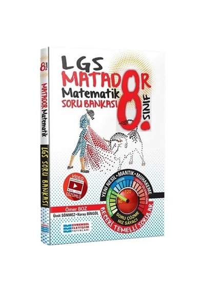 8.Sınıf Matematik Matador Video Çözümlü Soru Bankası  -  Koray Bingöl  -   Ömer Boz  -  Evrensel İletişim Yayınları