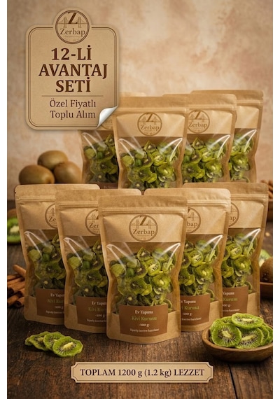 Doğal Kivi Kurusu 12'li Avantaj Paketi 12 X 100g 1200 G