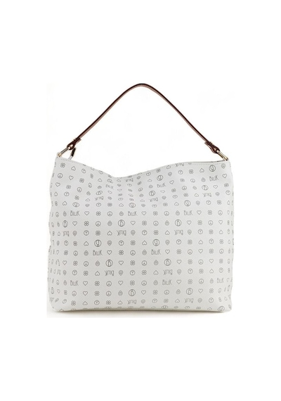 Bilik Deri Monogram Beyaz/taba Kadın Omuz Çantası Nv 1003-mn 001