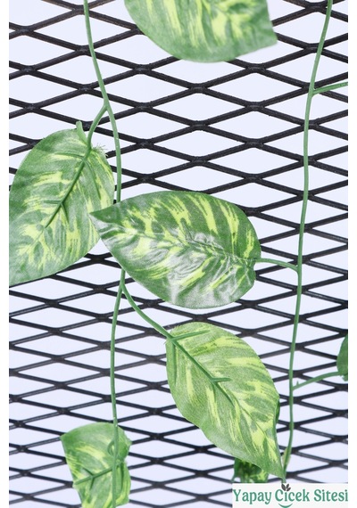 Yapay Çiçek Sitesi Yapay Alacalı Pothos İp Sarmaşığı 230 Cm - 12 Adet Yeşil
