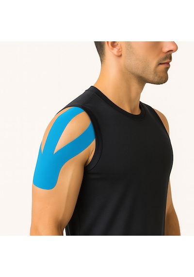 Pureza Kinesiyolojik Bandı Mavi/sporcu Bantı,  İçin Kas Bandı Su Ve Ter Geçirmez Spor Yapışkan Bant 5cmx5cm