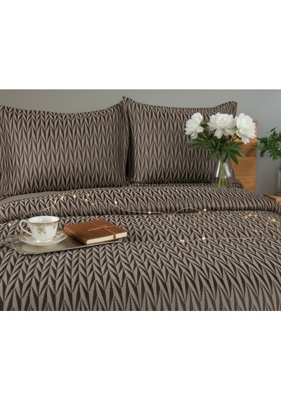 Lukes Geometrik 4 Parça Bej Pike Takımı 240 X 260 Cm Bej