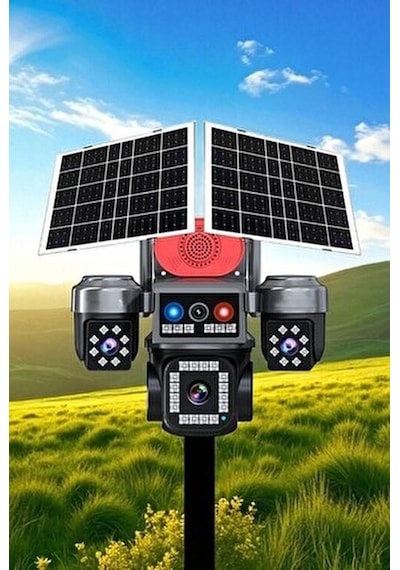 Tr Charger 4 Kameralı E-sım Güneş Enerjili Güvenlik Kamerası