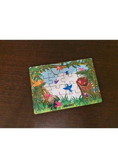 Kuşlar 16 Parça Eğitici Öğretici Ahşap Çocuk Puzzle Yapboz Bebek Çocuk Oyuncak