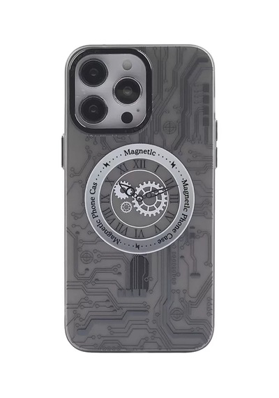 Newface Apple iPhone Uyumlu 14 Pro Max Kılıf Apollo Magneticsafe Desenli Kapak - Apollo Siyah - 1 Diğer