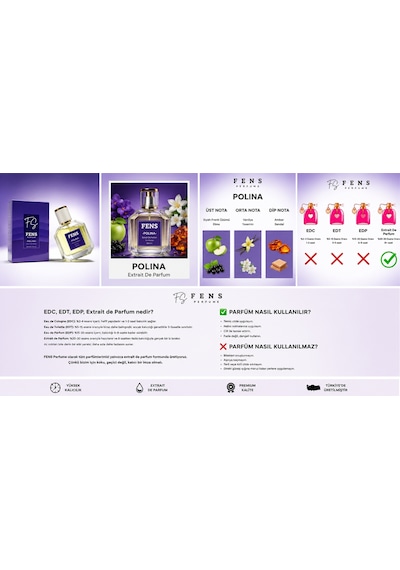 Fens Polina Kadın Parfüm Extrait De Parfum 50 Ml Oryantal