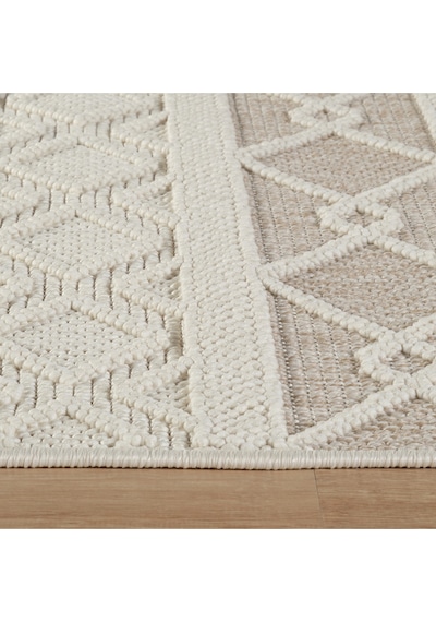 Kaşmir Halı 7/24 İskandinav Larus Beige 100x200 CM Salon Mutfak Halısı Yolluk Kilim